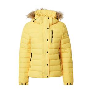 Superdry Zimní bunda  žlutá / černá / béžová
