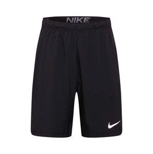 NIKE Sportovní kalhoty 'FLEX'  černá / bílá