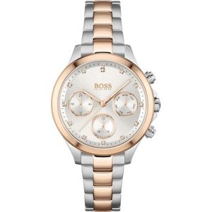 BOSS Casual Analogové hodinky 'Hera'  stříbrná / růžově zlatá / bílá