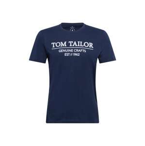 TOM TAILOR Tričko námořnická modř / bílá