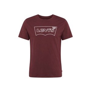 LEVI'S T-Shirt  bílá / vínově červená