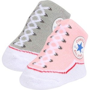 CONVERSE Ponožky 'Chuck Taylor'  pink / šedá / mix barev