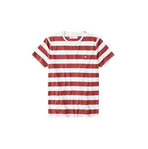 Abercrombie & Fitch Tričko  červená / bílá