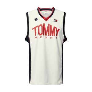 Tommy Sport Funkční tričko  červená / bílá / kobaltová modř