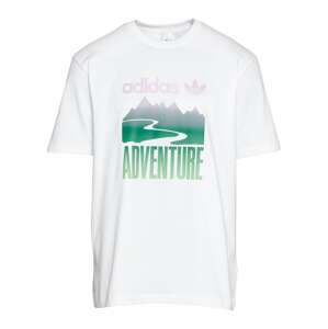 ADIDAS ORIGINALS Tričko 'Adventure Mountain'  bílá / zelená / fialová