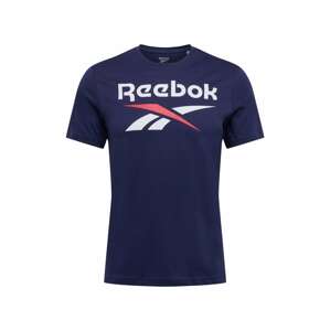 Reebok Sport Funkční tričko  tmavě modrá / bílá / světle červená