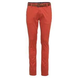 INDICODE JEANS Chino kalhoty 'GOWER'  oranžově červená