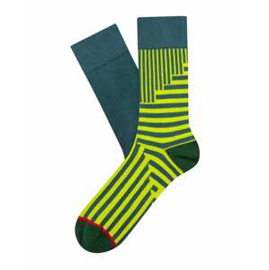 CHEERIO* Ponožky 'Jolly'  ultramarínová modř / svítivě žlutá / trávově zelená / svítivě červená