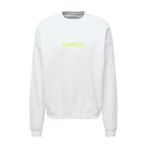 Calvin Klein Jeans Mikina  bílá / stříbrná / pastelově žlutá