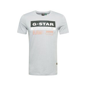 G-Star RAW Tričko  světle šedá / černá / bílá / lososová