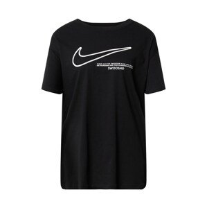 Nike Sportswear Tričko 'Swoosh'  černá / bílá