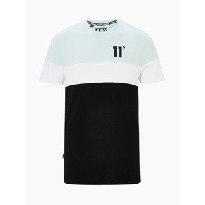 11 Degrees Shirt 'TRIPLE PANEL CUT AND SEW'  bílá / mátová / černá
