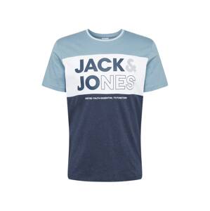 JACK & JONES Tričko 'ARID'  chladná modrá / bílá / tmavě modrá