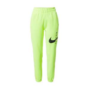 Nike Sportswear Kalhoty  svítivě zelená / černá