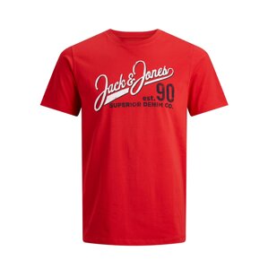 Jack & Jones Plus Tričko  červená / bílá / černá