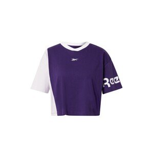 REEBOK Funkční tričko  tmavě fialová / bílá