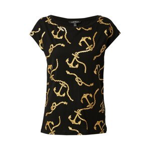 Lauren Ralph Lauren Tričko 'GRIETA'  černá / zlatá