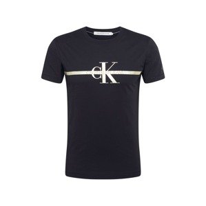 Calvin Klein Jeans Tričko  černá / zlatá