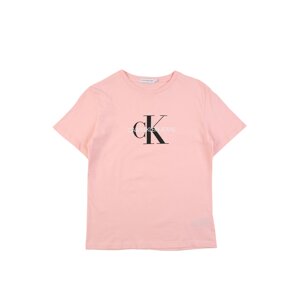Calvin Klein Jeans Tričko  růžová / bílá / černá