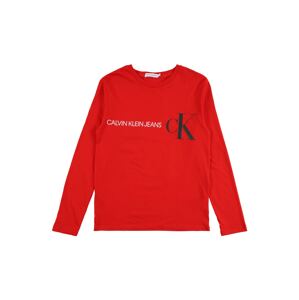 Calvin Klein Jeans Tričko  červená / bílá / černá