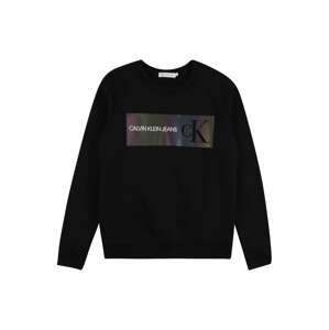 Calvin Klein Jeans Mikina  černá / mix barev / bílá