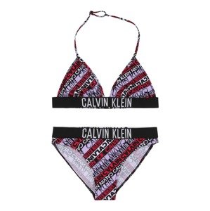 Calvin Klein Swimwear Bikiny  černá / bílá / bledě fialová / ohnivá červená