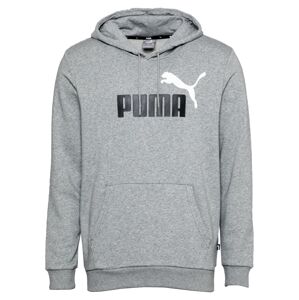 PUMA Sportovní mikina  šedý melír / bílá / černá