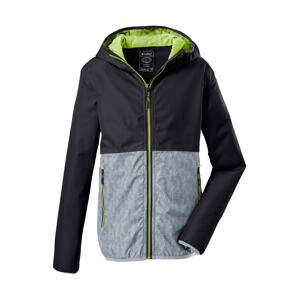 KILLTEC Outdoorová bunda 'Lyse'  černá / šedý melír / zelená