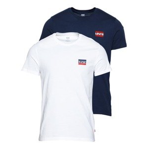 LEVI'S Tričko '2PK CREWNECK GRAPHIC NEUTRALS' námořnická modř / červená / bílá