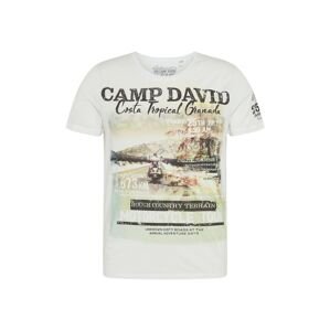 CAMP DAVID Tričko  bílá / mix barev