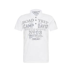 CAMP DAVID Tričko  bílá / šedá