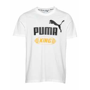 PUMA Tričko 'Iconic King'  bílá / černá / žlutá
