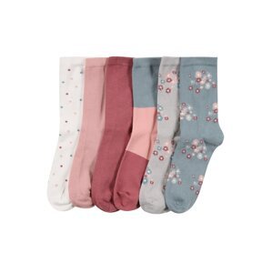 NAME IT Ponožky 'BINA'  růžová / růže / opálová / chladná modrá / bílá