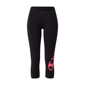 Champion Authentic Athletic Apparel Sportovní kalhoty  černá / svítivě růžová