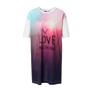 Love Moschino Šaty  bílá / tmavě fialová / lilek / světle růžová / mix barev