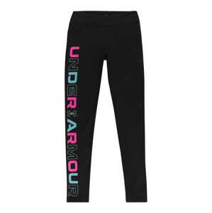 UNDER ARMOUR Sportovní kalhoty 'Favorite'  černá / pink / kouřově modrá