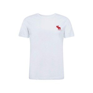 Abercrombie & Fitch Tričko  bílá / červená