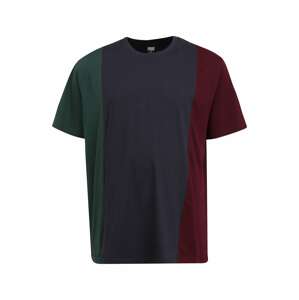 Urban Classics Shirt  tmavě zelená / fialkově modrá / krvavě červená