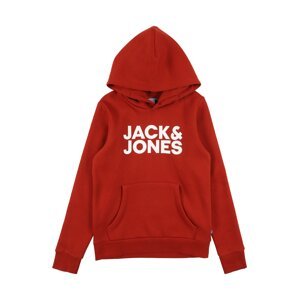 Jack & Jones Junior Mikina  červená / bílá