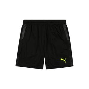 PUMA Sportovní kalhoty  černá / šedá / žlutá