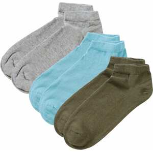NAME IT Ponožky 'Valde'  aqua modrá / tmavě zelená / šedý melír
