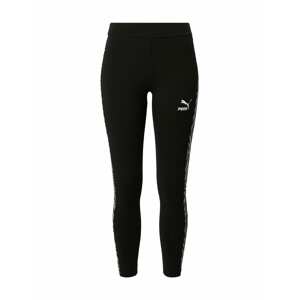 PUMA Sportovní kalhoty  černá / korálová / bílá
