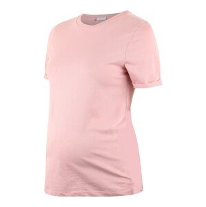 Pieces Maternity Tričko 'PCMRIA SS FOLD UP SOLID TEE BC'  pink