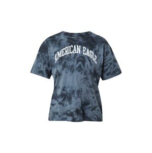 American Eagle Tričko  noční modrá / chladná modrá / bílá