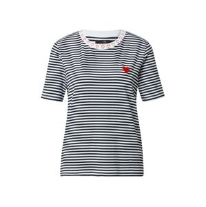 Zwillingsherz T-Shirt 'Amore'  bílá / černá / červená