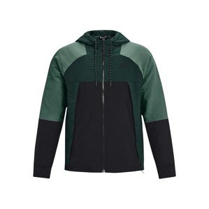 UNDER ARMOUR Sportovní bunda 'Sky Insulate'  černá / tmavě zelená / pastelově zelená