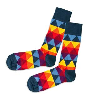 DillySocks Ponožky  žlutá / tmavě fialová / jasně červená / modrá