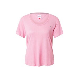 Tommy Jeans Shirt  světle růžová / námořnická modř / bílá / červená