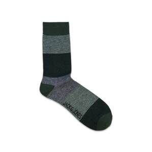 JACK & JONES Ponožky  tmavě zelená / šedý melír / zelený melír