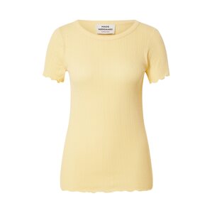 MADS NORGAARD COPENHAGEN T-Shirt 'Trixa'  pastelově žlutá